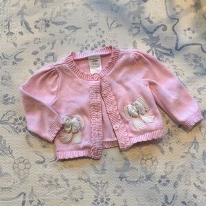 Gymboree Pink Knit Baby Cardigan with Button